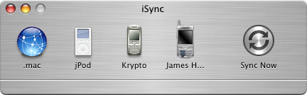 iSync window